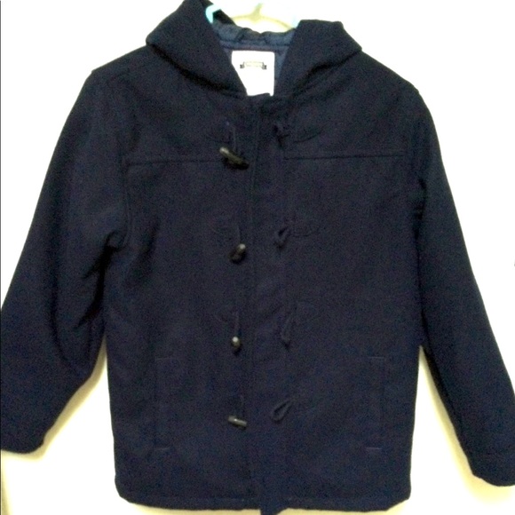NWOT Gymboree Navy Pea Coat with Hood - Picture 1 of 7